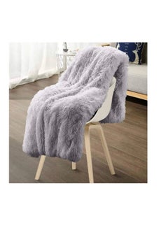 اشتري Luxury Faux Fur Throw Blankets Winter Beds sofa Blanket Double Layer Fluffy Soft Warm Home Decor Imitated Faux Fur Mink Blanket 15 في الامارات