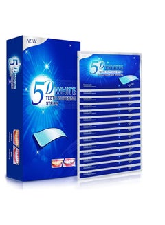 Buy 5D Teeth Whitening Strips White Enamel Safe Strips Kit  Fast Acting Helps Remove Smoke/Coffee/Soda Stains in Egypt