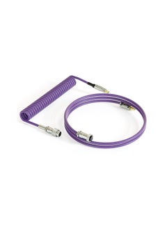 اشتري Braided Keyboard Cables 1.5m Coiled Type-C to USB A with Detachable Aviator Connector.for Gaming Keyboard/Tablet -Purple في الامارات