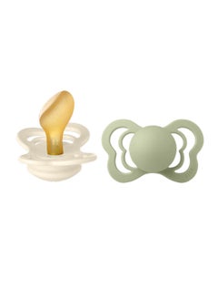 اشتري Pack of 2 Couture Latex Pacifier S2 Ivory and Sage في الامارات