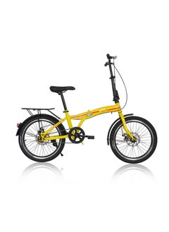 اشتري Vego Fold 20 Inch Single Speed Folding Bike - Yellow في الامارات