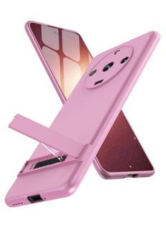 اشتري Realme 11 Pro Plus 5G Case, Ultra Thin Hard Full Protection Slim Matte Finish Grip Cover Phone Case with Hideable Stand for Realme 11 Pro+ (Pink) في السعودية