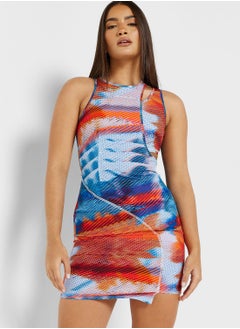 Buy Printed Knitted Dress in UAE