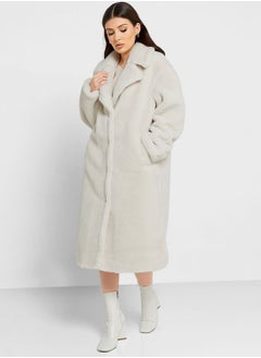 Buy Longline Pocket Detail Coat in Saudi Arabia