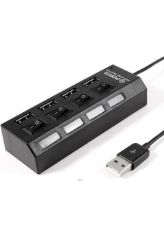 Buy USB To 4 Ports USB 3.0 HUB Adapter Black in Saudi Arabia