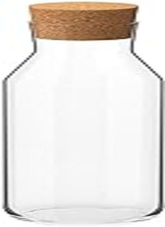 اشتري Ikea 365 Clear Glass Carafe with Cork Stopper, For Hot and Cold Water and Beverage Pitcher, Tea/Coffee Maker (34oz) في مصر