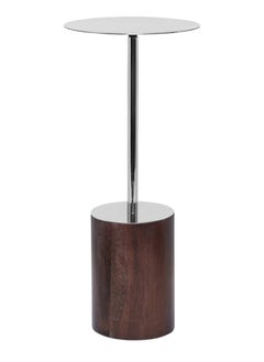 اشتري Lorin Pillar Candle Holder, Walnut & Silver – Large في الامارات