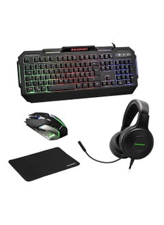 Buy Wired Keyboard and Mouse Gaming Combo with Headphone and Mouse Pad in Saudi Arabia