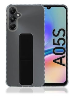 Buy Case Cover For Samsung Galaxy A05S With Magnetic Hand Grip 3 in 1 Clear / Black in Saudi Arabia