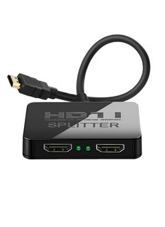 اشتري مقسم HDMI 1 في 2 مخرج 4K مع مزامنة الصوت، HDMI Hub HDMI مقسم HDMI للشاشات المزدوجة لشاشة عرض مرآة الكمبيوتر المحمول للكمبيوتر المحمول للكمبيوتر الشخصي MacBook، محول HDMI مزدوج لشاشتين لعرض شاشات متعددة في الامارات