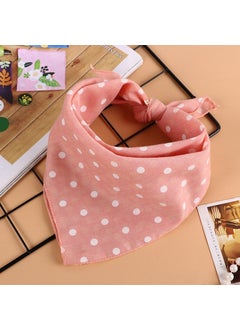 اشتري Korean Fashion Kids Cotton Bandana ScarfPolka dot pink Polka dot pink في السعودية