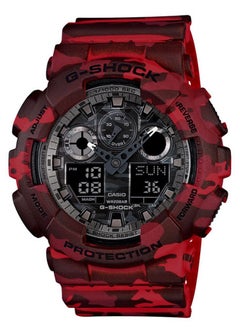 اشتري G-Shock Camouflage Series GA-100CM-4A Pointer Dual Display Digital Watch for Men في السعودية