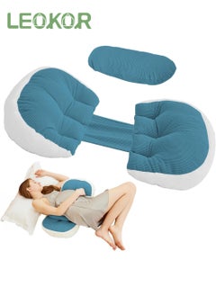 Buy Maternity Pillow for Sleeping, Super Soft and Comfortable Side Sleeping Support for Back, Belly, and Legs for Pregnant Women, Pregnancy Pillow with Detachable and Adjustable Pillow Cover in Saudi Arabia