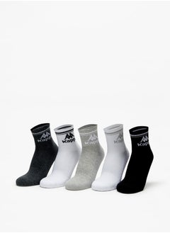 اشتري Logo Detail Crew Length Sports Socks - Set of 5 في الامارات