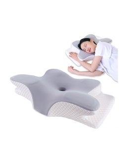 اشتري Butterfly Shape Cervical Neck Pillow for Shoulder and Neck Pain Relief Memory Foam Neck Pillow Ergonomic Orthopedic Neck Support Bed Pillow في الامارات