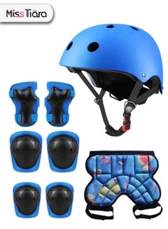 Buy Kids 8 in 1 Adjustable Protective Gear Set Kids Bike Helmet Set Skateboard Knee Pads Suitable for Outdoor Sport Cycling Bike Roller Skating Scooter Rollerblade in UAE