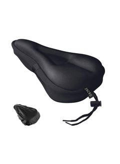 Buy Gel Bike Seat Cover - Extra Soft Gel Bicycle Seat Cushion - Bike Saddle Cushion with Water Dust Resistant Cover, for Exercise Spinning Bikes, Mountain Bikes(Black) in Saudi Arabia