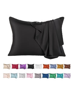Buy 2-Pack Soft Silk Satin Pillowcases - Breathable, Smooth, Double-Sided Ice Silk Material in Saudi Arabia