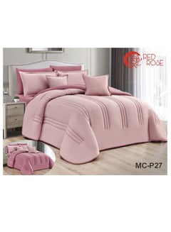 Buy Double quilt set, double-sided mattress, consisting of 8 pieces, microfiber, comforter size 240 by 260 cm in Saudi Arabia