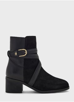 اشتري Essential Mid Heel Buckle Boots في السعودية