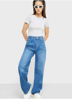 Buy High Waist Wide Jeans in UAE