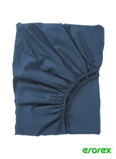 Buy Fitted sheet dark blue 90x200 cm in Saudi Arabia