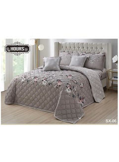 Buy Summer Bedding Set Consisting Of 6 Pieces Double-Sided Of Microfiber SX-06 in Saudi Arabia