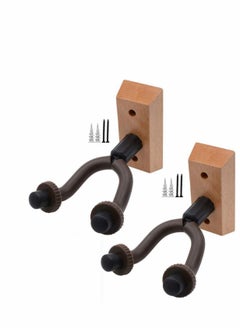 اشتري Guitar Wall Mount Hangers, Set of 2, Guitar Hanger Wall Hook Holder Stand for Bass Electric Acoustic Guitar Ukulele,Fits Guitars في الامارات