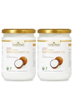 Buy Organic Extra Virgin Coconut Oil - 500ml (Pack of 2) in UAE