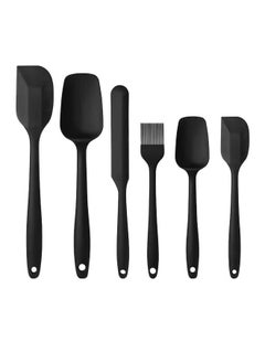 Buy 6-Piece Silicone Spatula Set Black ‎29.9x18.9x11cm in UAE