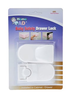 Buy Home Pro Home Ad+ Baby Safety Drawer Lock 2 Pieces, Assorted Colour, One Size in UAE