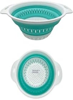 اشتري 1 Pieces Collapsible Colander, Strainer and Sieve Draining Basket Set (MultiColor) في مصر