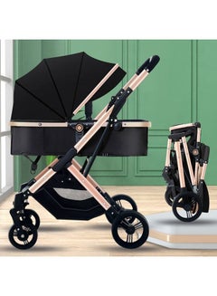 اشتري Baby Stroller Can Sit And Lie Down Lightweight Foldable Shock-absorbing Two-way Newborn Baby Stroller في السعودية