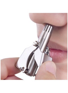 Buy Nose Hair Trimmer for Men Manual Stainless Steel Washable Nasal Hair Remover in Saudi Arabia