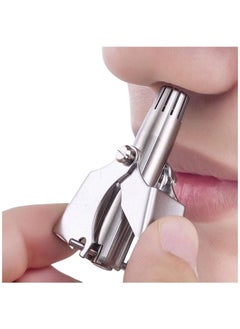 Buy Nose Hair Trimmer for Men Manual Stainless Steel Washable Nasal Hair Remover in Saudi Arabia