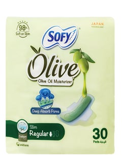 Buy Olive Oil Moisturizer Slim Regular 30 Pads Set in Saudi Arabia