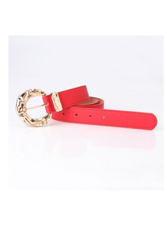Buy Fashion Personality Student Decoration Trend Women Metal Buckle Belt 106cm Red in UAE