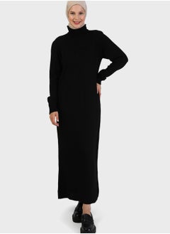 Buy Turtle Neck Knitted Dress in UAE