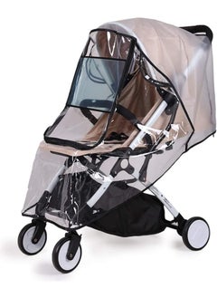 Buy Universal Baby Stroller Rain Cover Waterproof Transparent Stroller Cover Baby Travel Weather Shield Protect from Rain Wind Snow Dust Insects in UAE