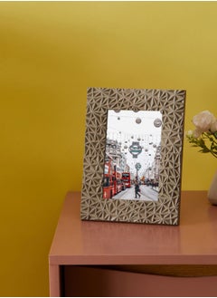 Buy Grey Geo Photo Frame 4 X 6In in Saudi Arabia