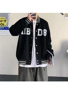 اشتري Mens Baseball Jacket Spring 2023 Casual Trendy C3 embroidery Black في الامارات