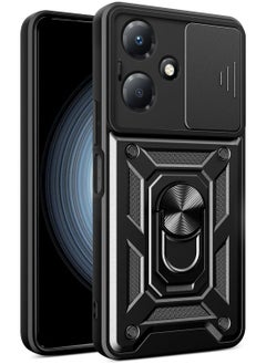 اشتري Phone Cover for Infinix Hot 30i with Slide Camera Cover Military Grade Drop Protective Phone Case with Magnetic Car Mount Holder في السعودية