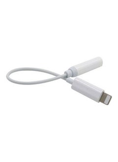 Buy Ligthing To 3.5mm Female Earphone Headphone Headset Jack Conversion Adapter Cable For Apple Iphone White in UAE