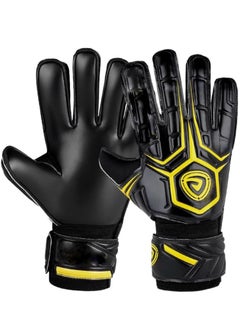 Buy Football Goalkeeper Gloves with Fingersave, Breathable Soccer Goalie Gloves, 4mm Latex, for Kids Youth and Adult (8) in Saudi Arabia