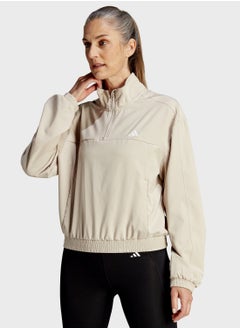 اشتري Aeroready Train Essentials Woven Quarter-Zip Track Top في الامارات