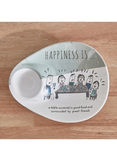 Buy Happiness is Pear Chip and Dip Platter 26 x 4 x 21 cm in UAE