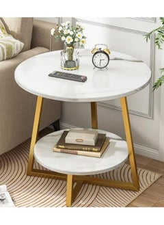 Buy Two-Tier Circular Tea and Coffee Side Table in Saudi Arabia