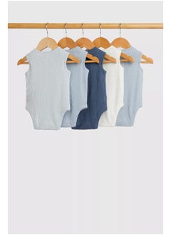 اشتري Ribbed Sleeveless Bodysuits - 5 Pack في الامارات