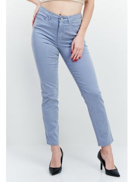 Buy Women Skinny Fit Solid Denim Jeans, Dusty Blue in UAE