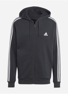 Buy Essentials Fleece 3-Stripes Full-Zip Hoodie in Saudi Arabia